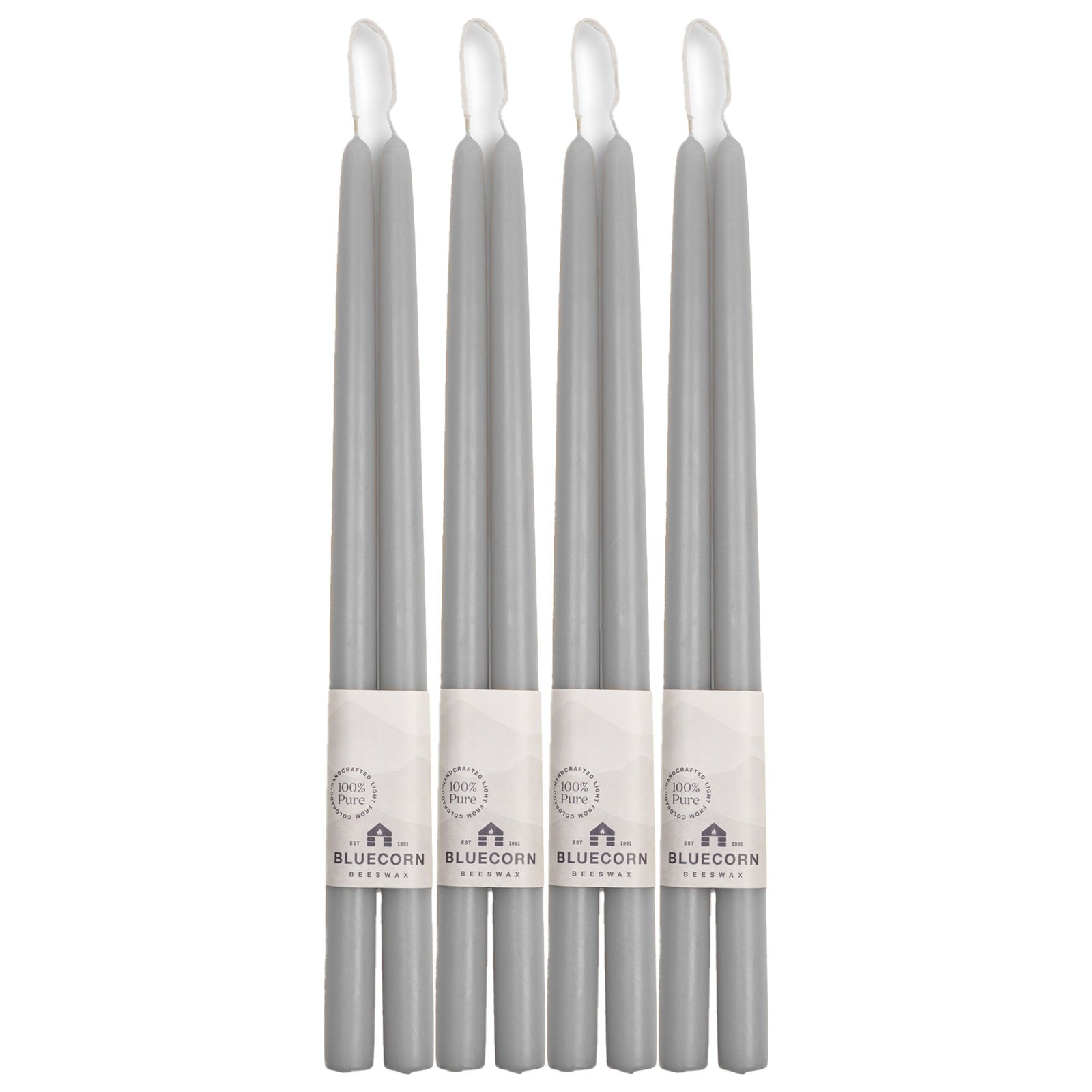 Hand-Dipped Beeswax Taper Candles - Bulk 4-Pair Bundle