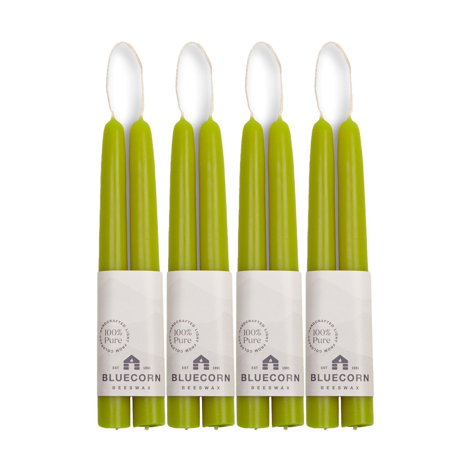 Hand-Dipped Beeswax Taper Candles - Bulk 4-Pair Bundle