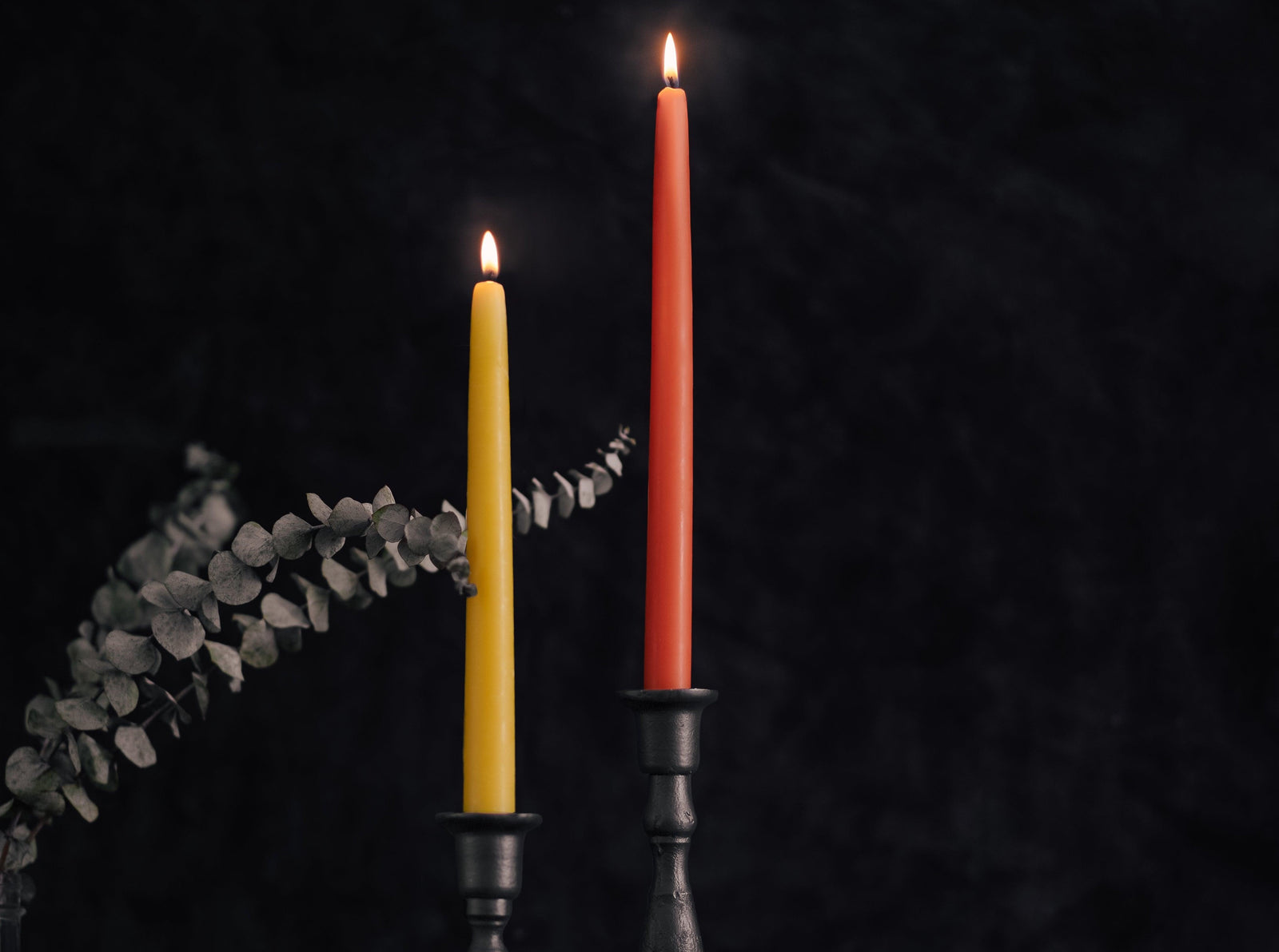 Hand-Dipped Beeswax Taper Candles - 1 Pair