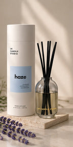 Haze reed diffuser by LH Candle Studio with lavender