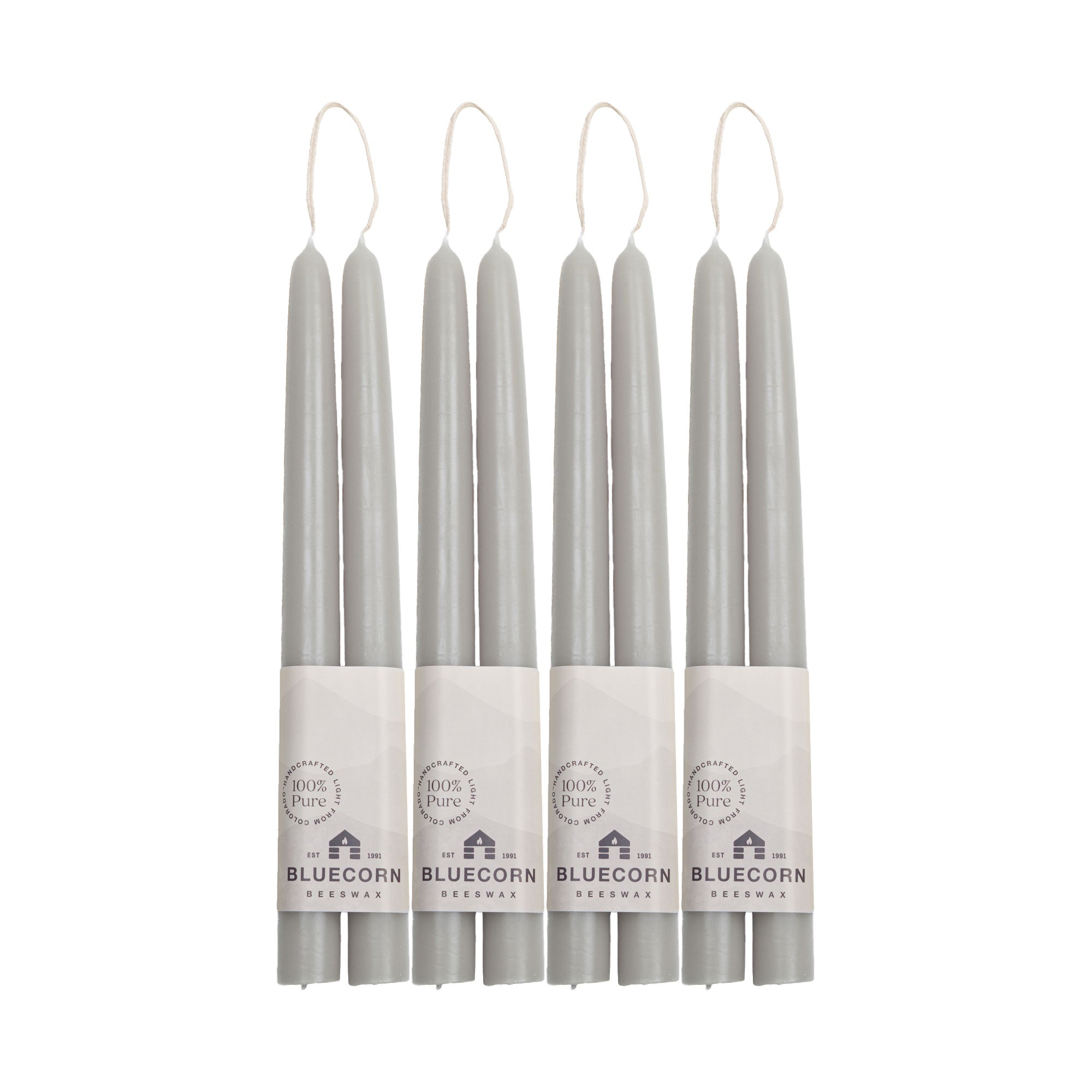 Hand-Dipped Beeswax Taper Candles - Bulk 4-Pair Bundle