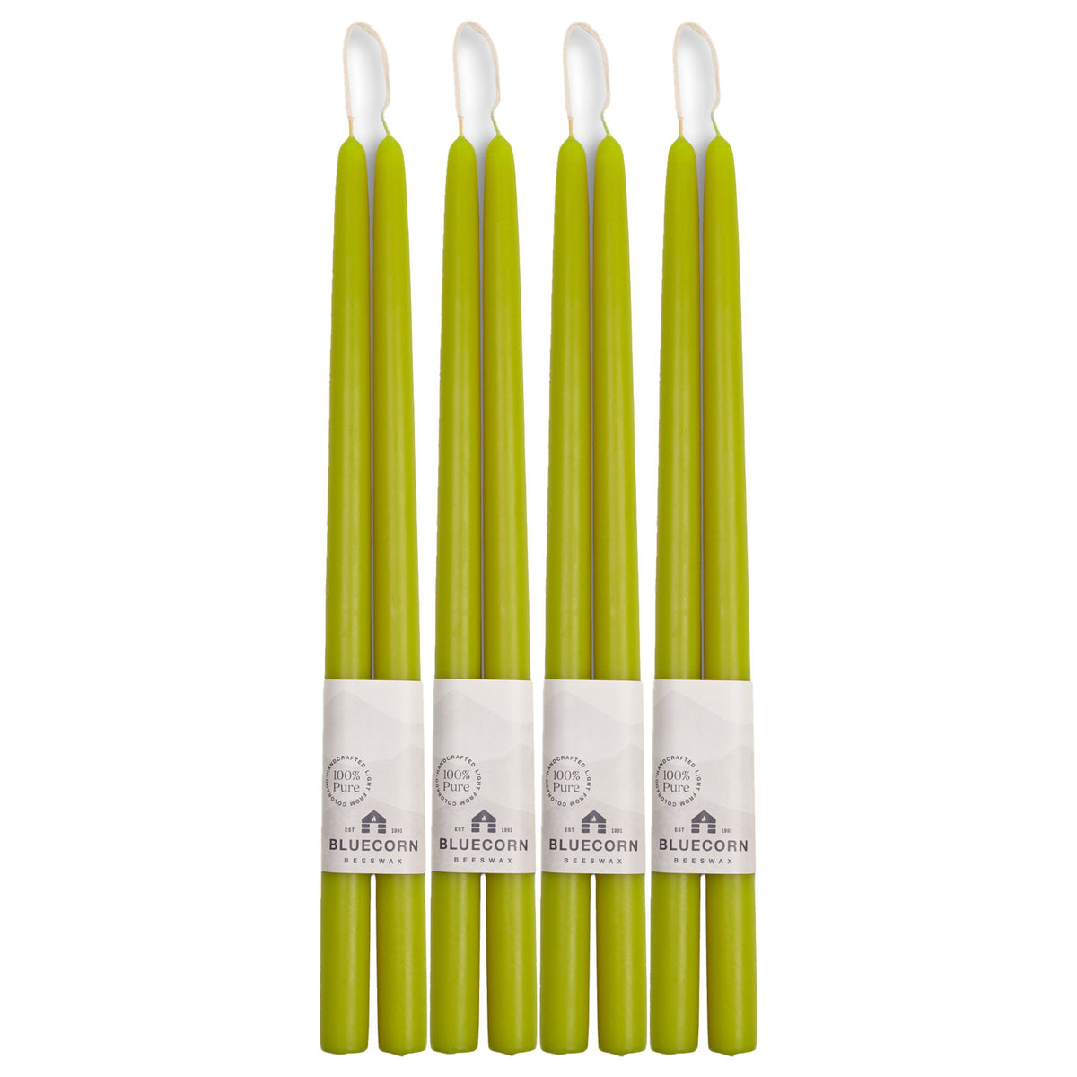 Hand-Dipped Beeswax Taper Candles - Bulk 4-Pair Bundle