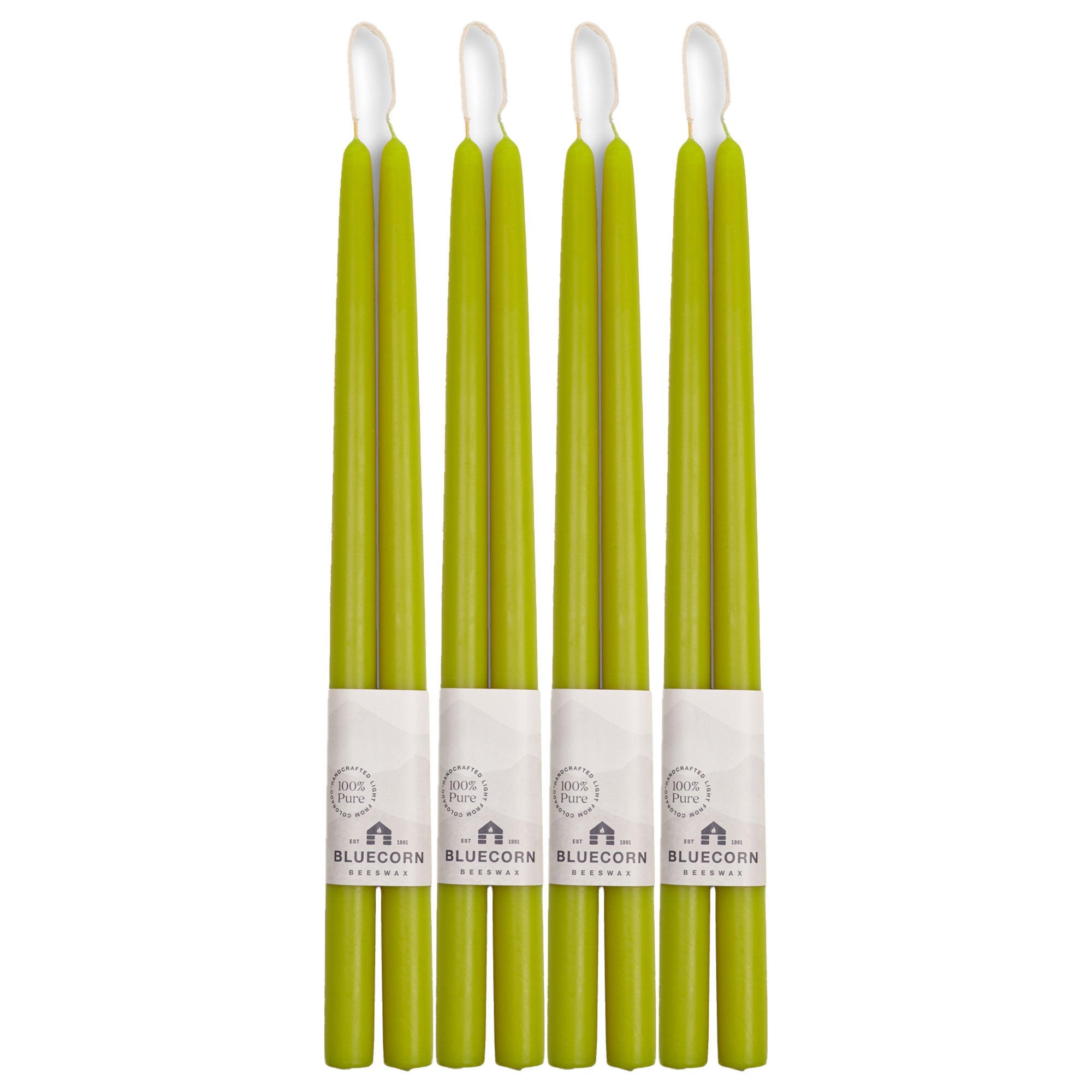 Hand-Dipped Beeswax Taper Candles - Bulk 4-Pair Bundle