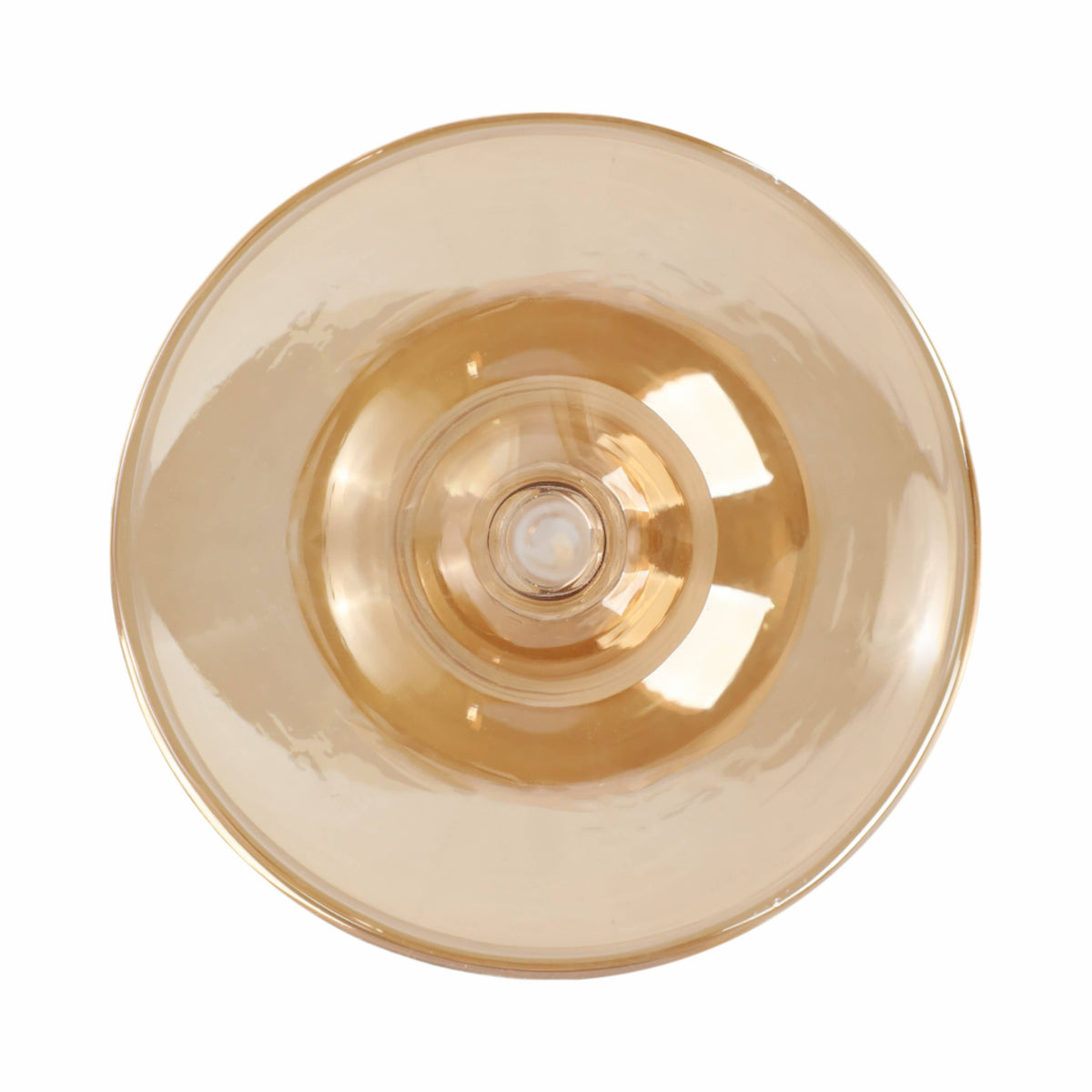 Glass Vintage Bubble Taper Candle Holder - Gold, 7 in.