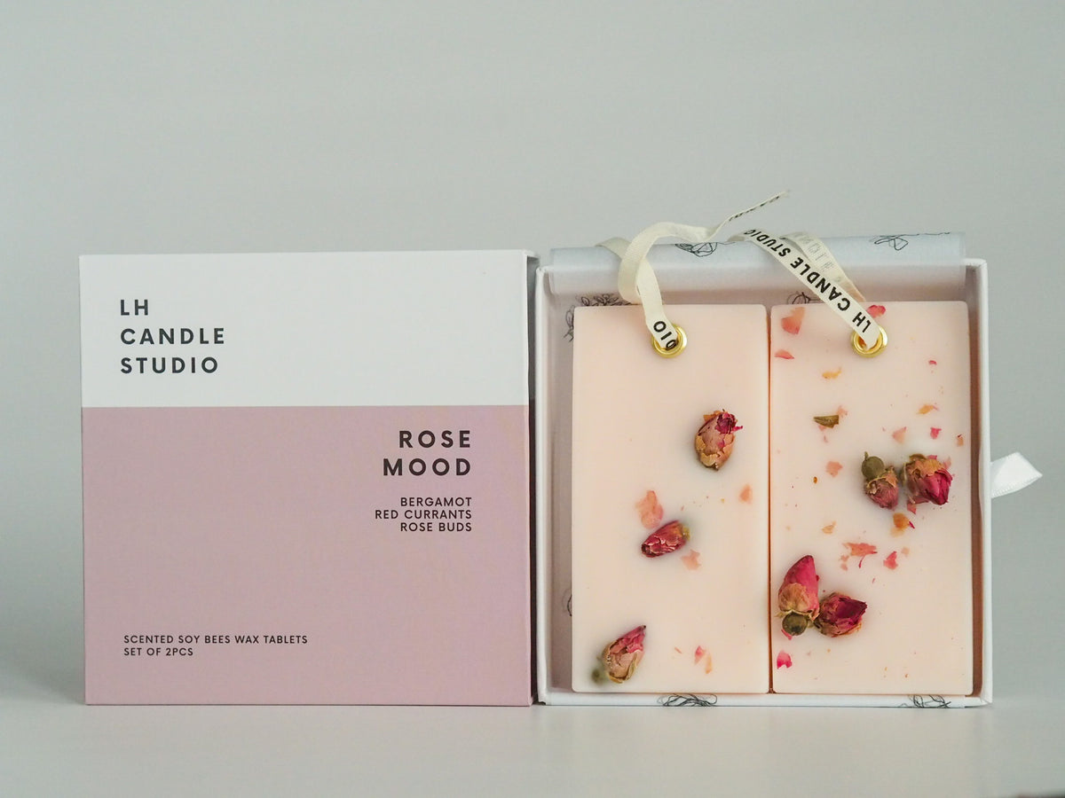 Scented Wax Tablets - Rose mood (set of 2) - LH CANDLE STUDIO