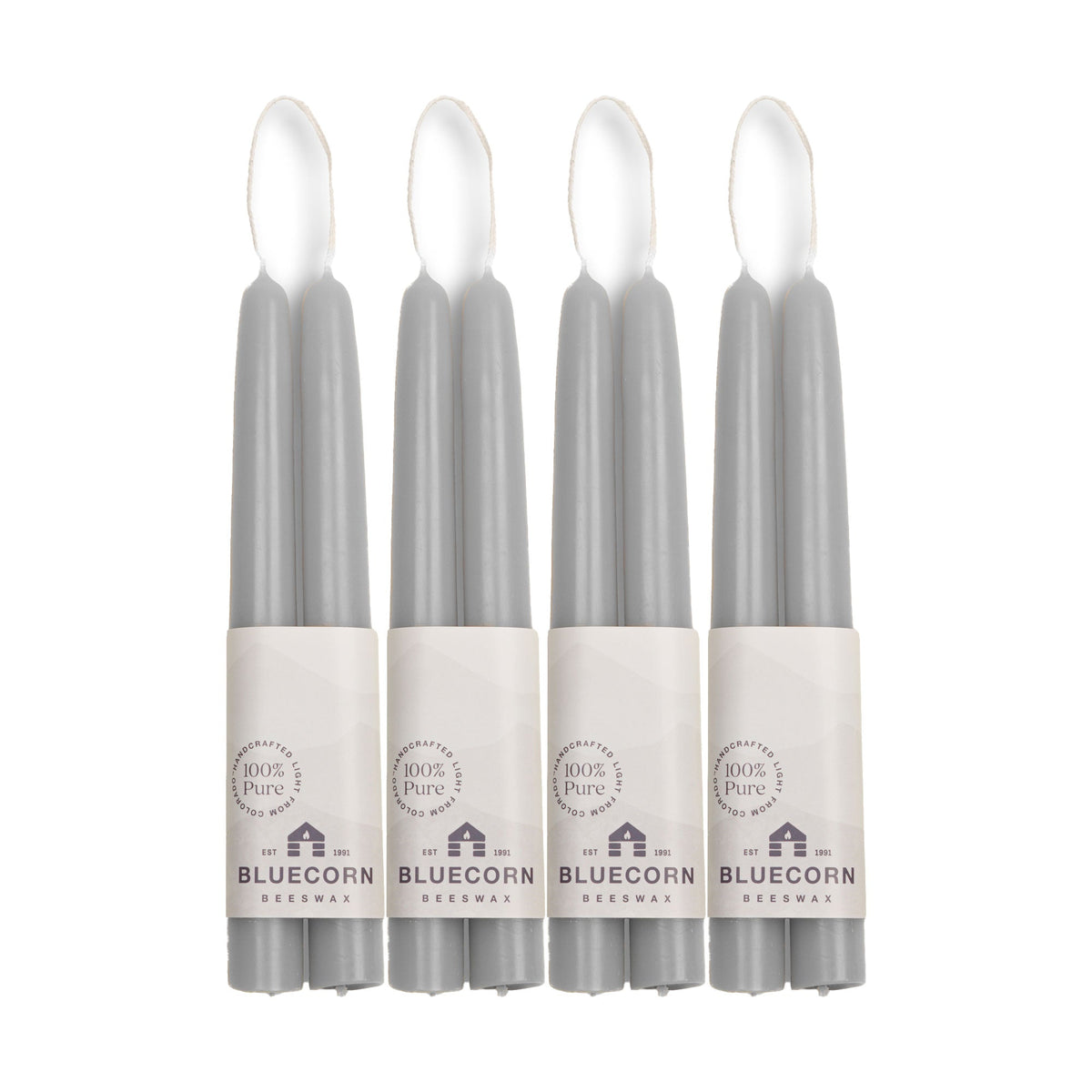 Hand-Dipped Beeswax Taper Candles - Bulk 4-Pair Bundle