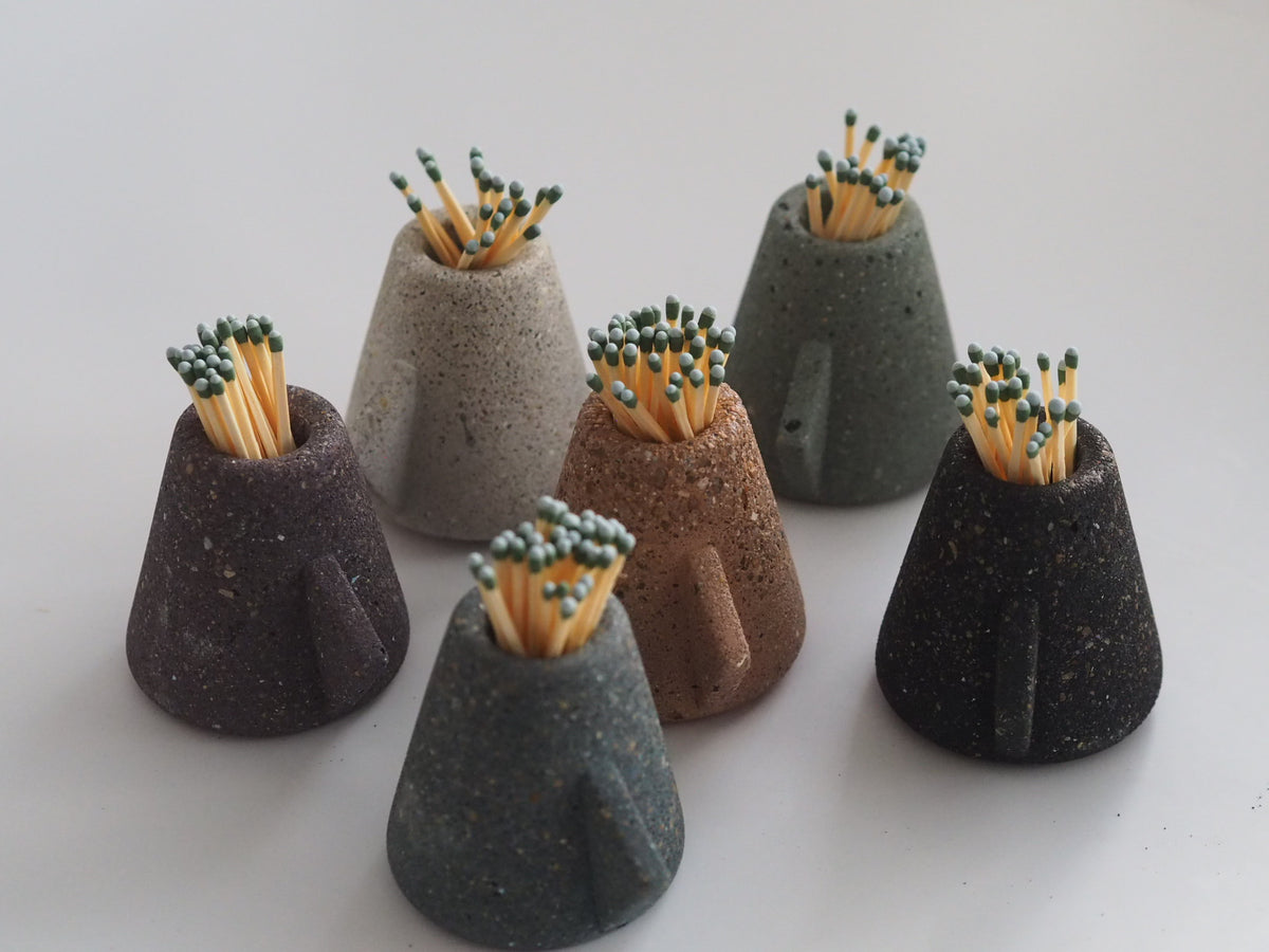 Concrete match holder/striker - LH CANDLE STUDIO