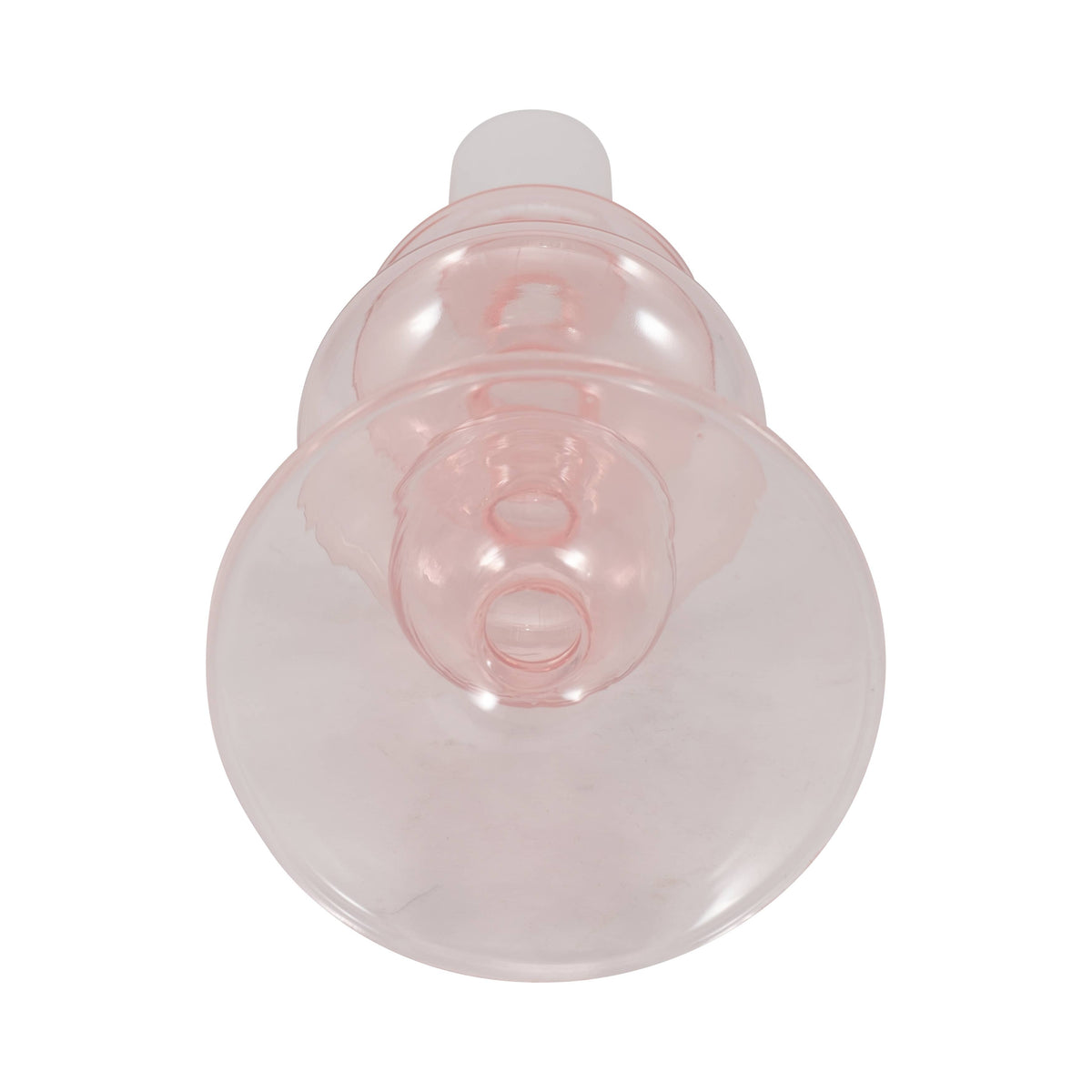 Glass Vintage Sculptural Taper Candle Holder - Pink, 7 in.