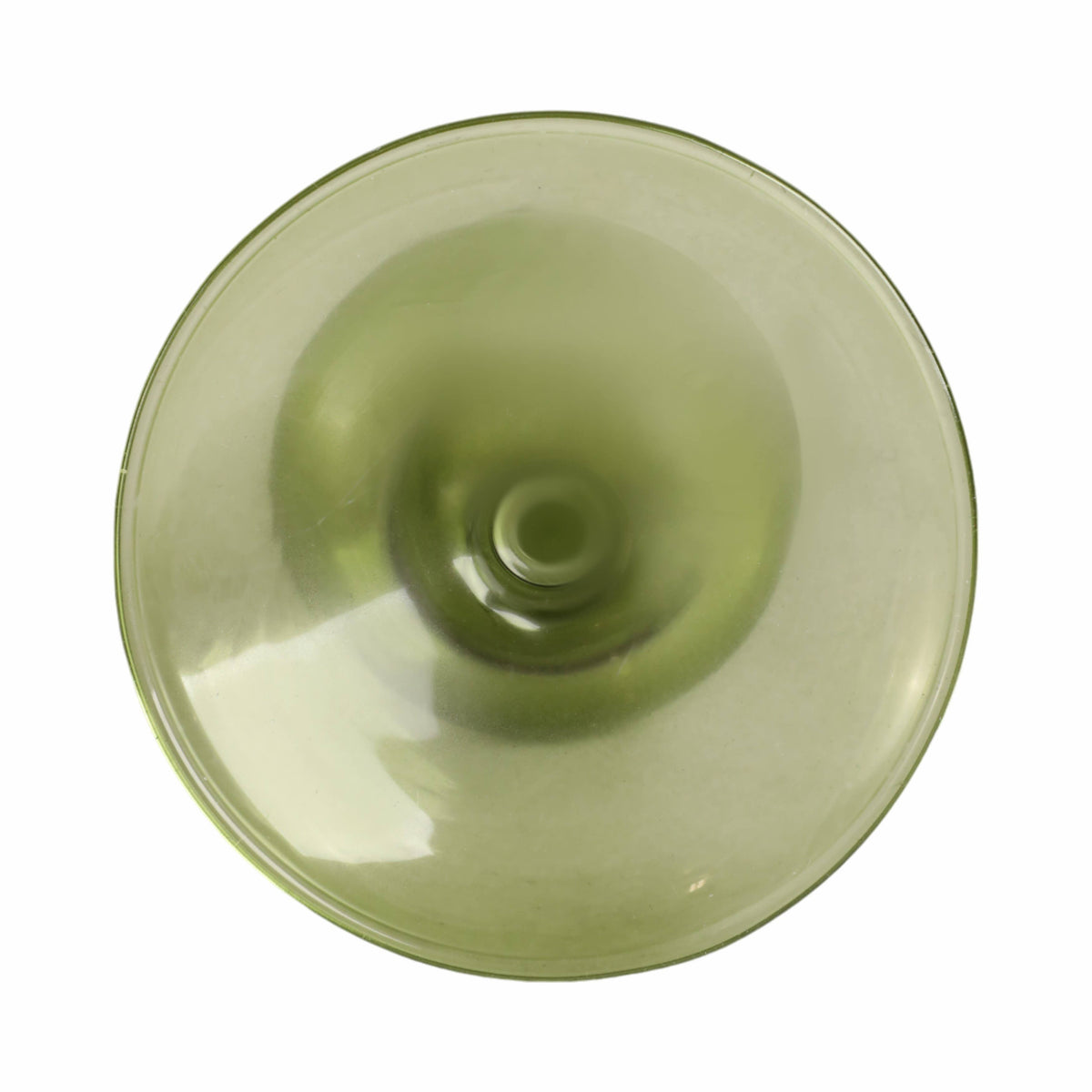 Glass Vintage Bubble Taper Candle Holder - Green, 7 in.
