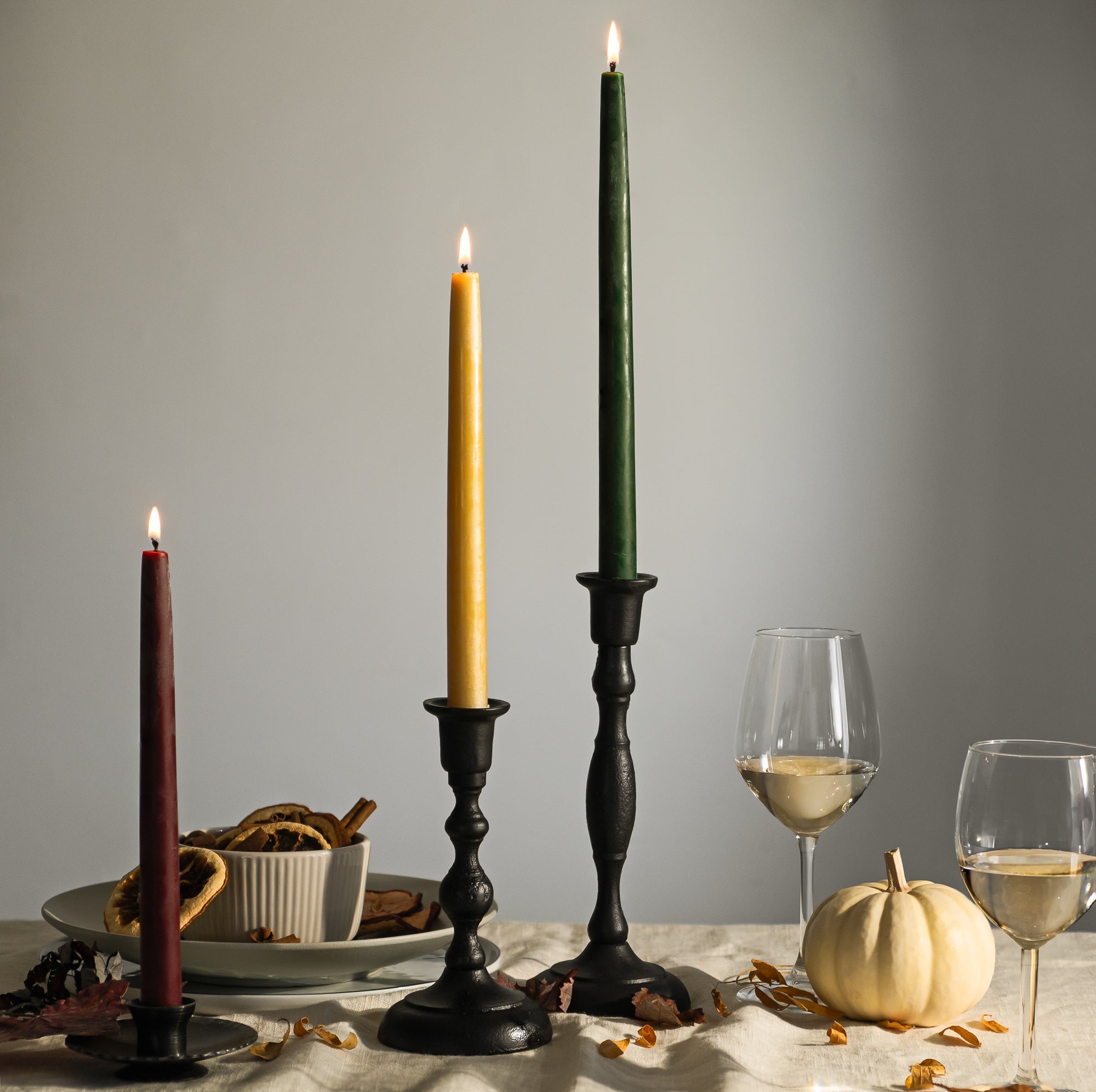 Hand-Dipped Beeswax Taper Candles - Bulk 4-Pair Bundle