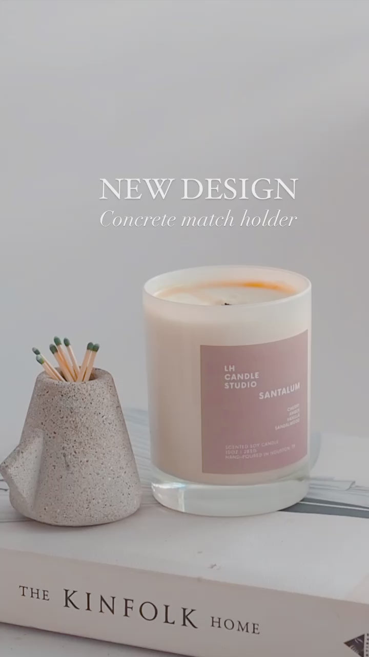 Concrete match holder/striker