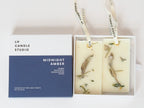 Midnight Amber scented wax tablets by LH Candle Studio, set of 2 with gift box