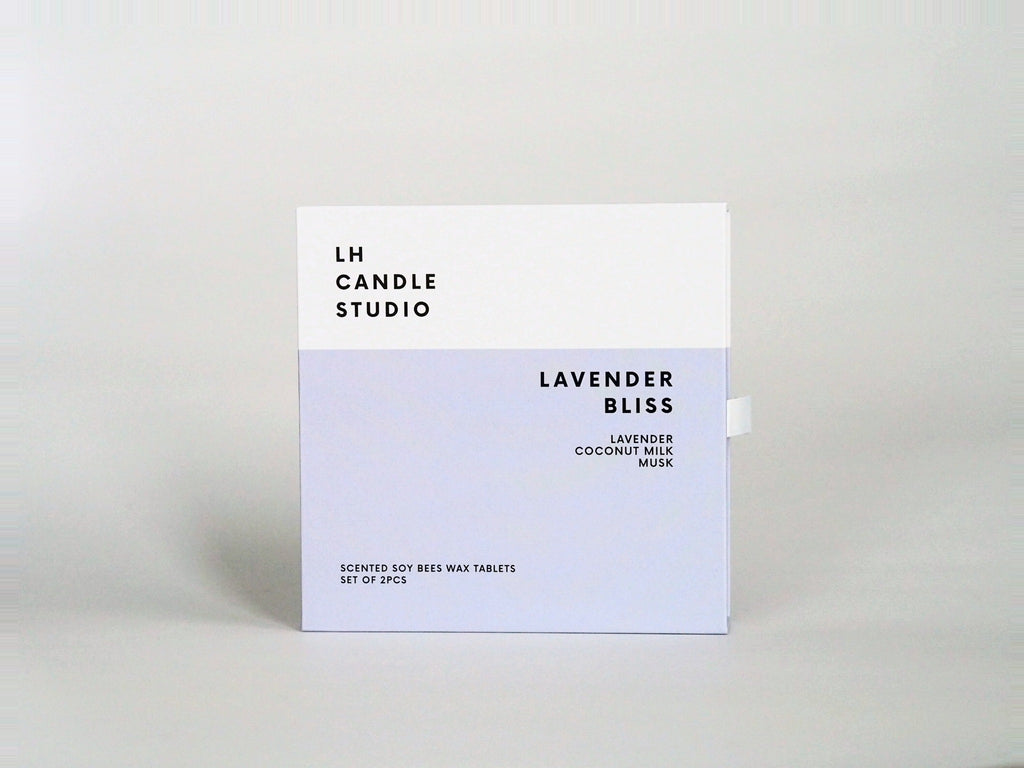 Lavender Bliss scented wax tablets gift box by LH Candle Studio