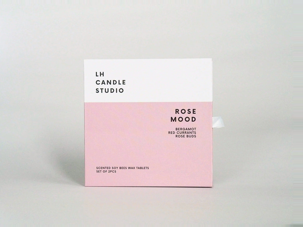 Rose Mood scented wax tablets gift box by LH Candle Studio