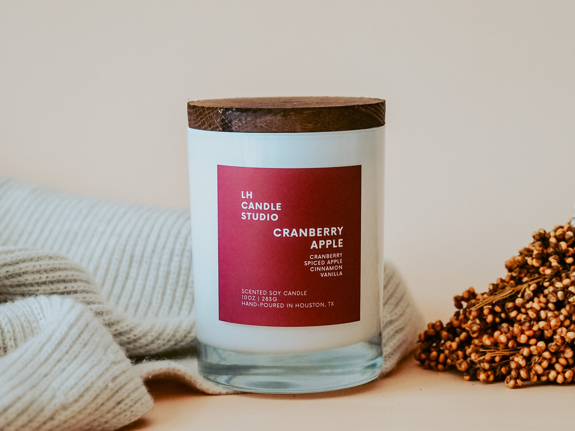 Cranberry Apple Candle - LH CANDLE STUDIO