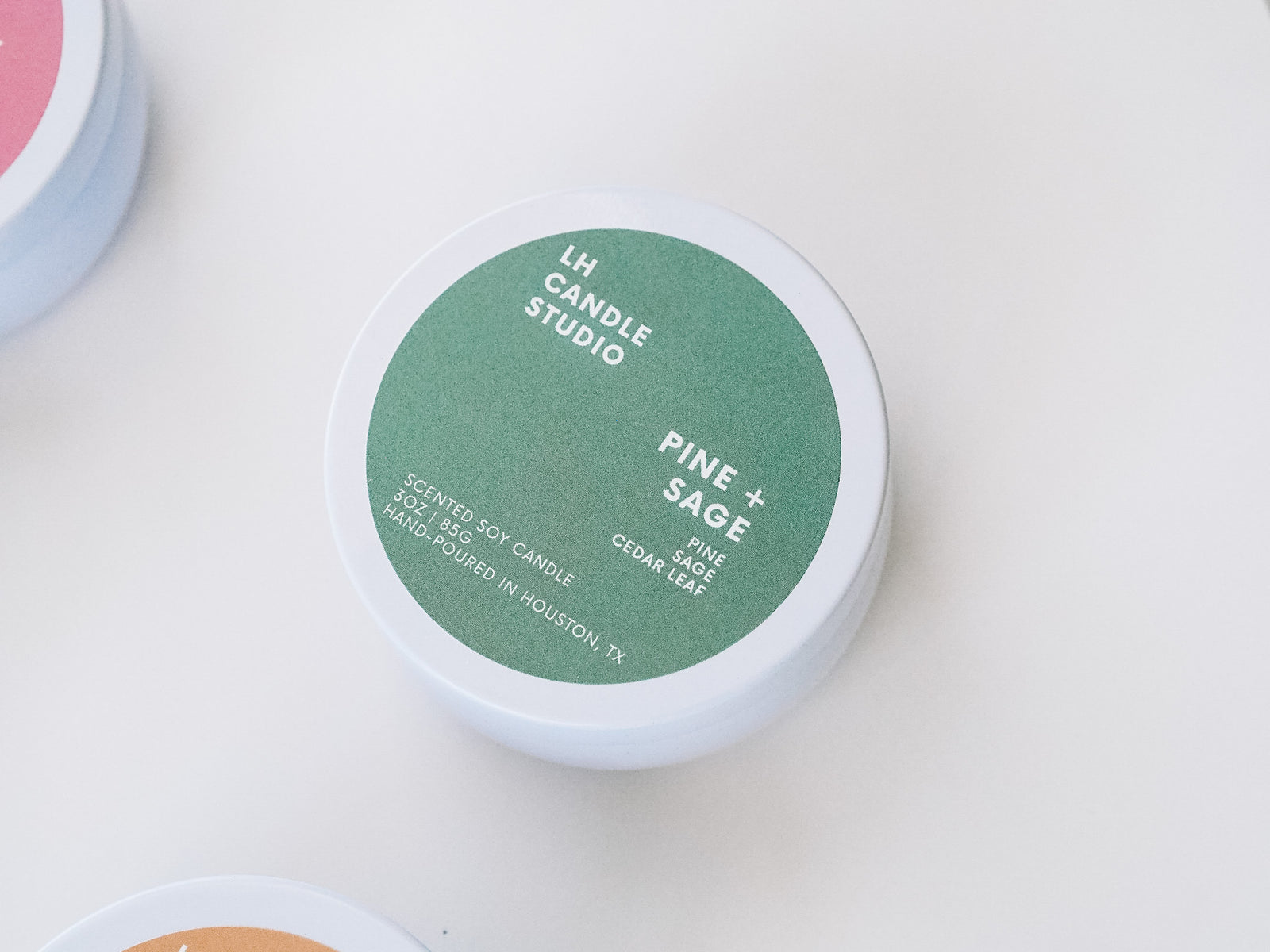 Pine + Sage Travel Tin Candle - LH CANDLE STUDIO