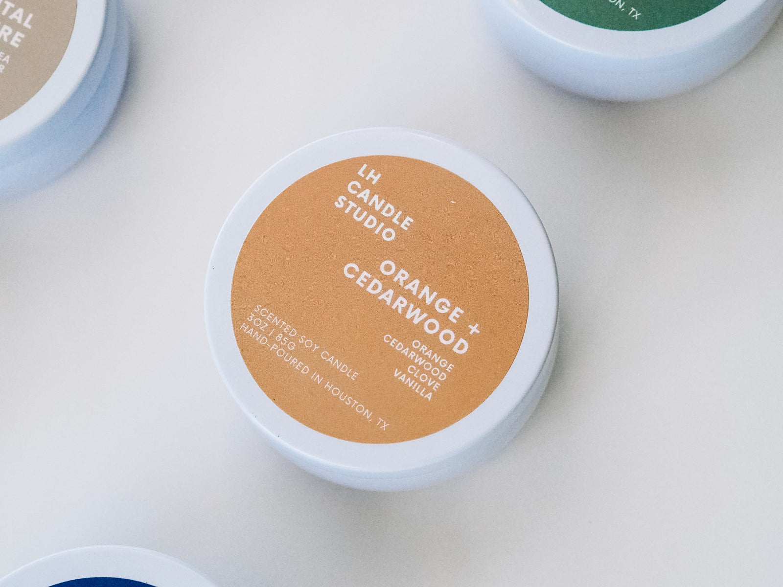 Orange + Cedarwood Travel Tin Candle - LH CANDLE STUDIO