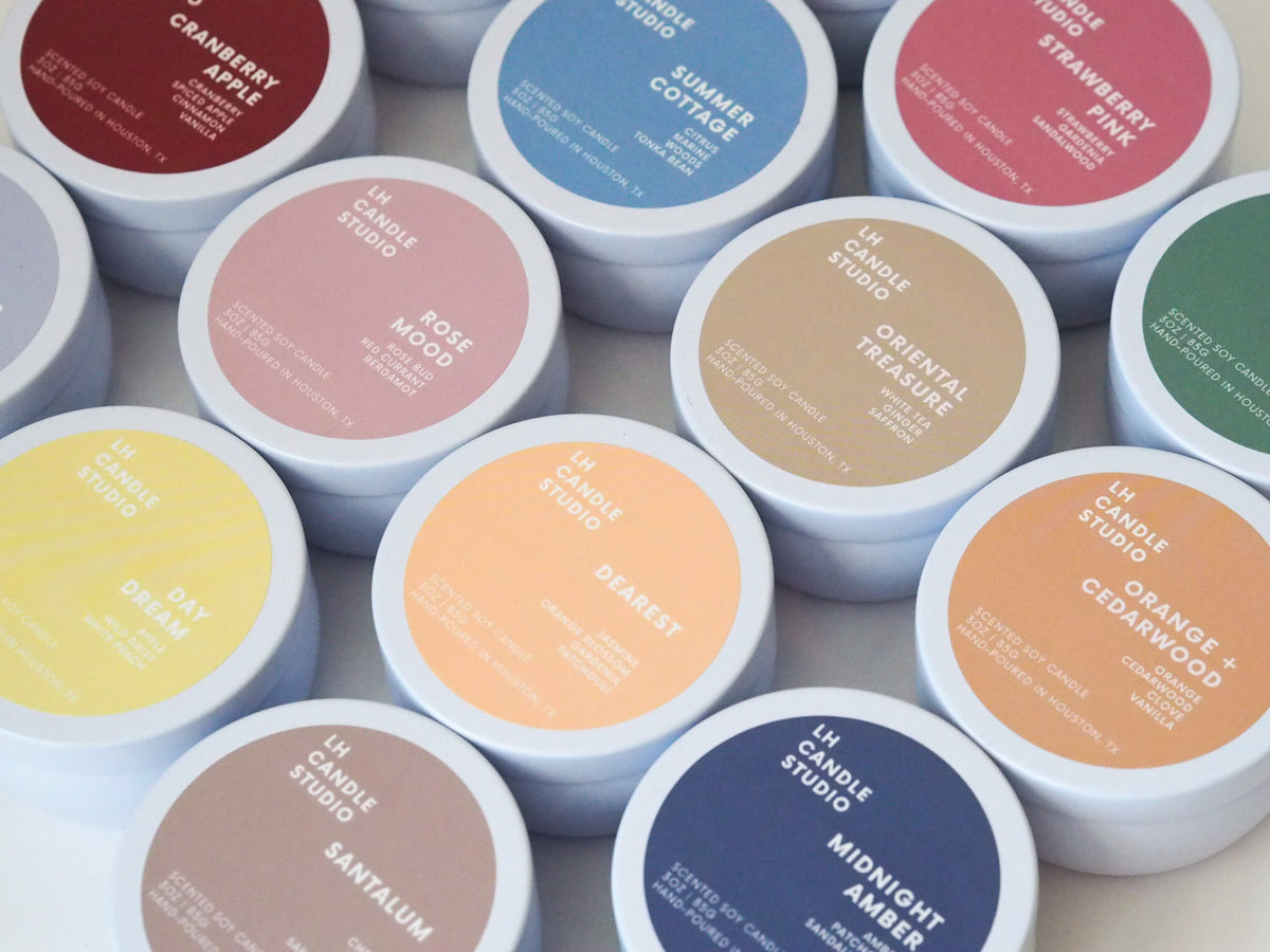 Rose Mood Travel Tin Candle - LH CANDLE STUDIO