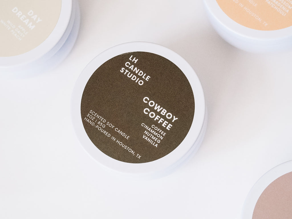 Cowboy Coffee Travel Tin Candle - LH CANDLE STUDIO